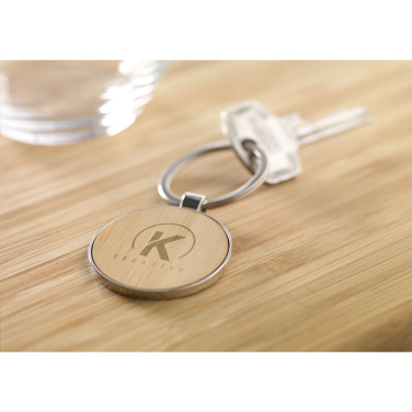 Logo trade promotional items picture of: Bamboo Key Circle keyring