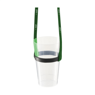 Logotrade promotional merchandise photo of: Lanyard Sublimation RPET 1.5 cm with Cup holder