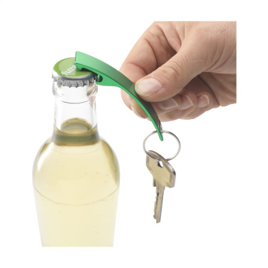 Logotrade advertising product image of: Alu Opener GRS Recycled keyring