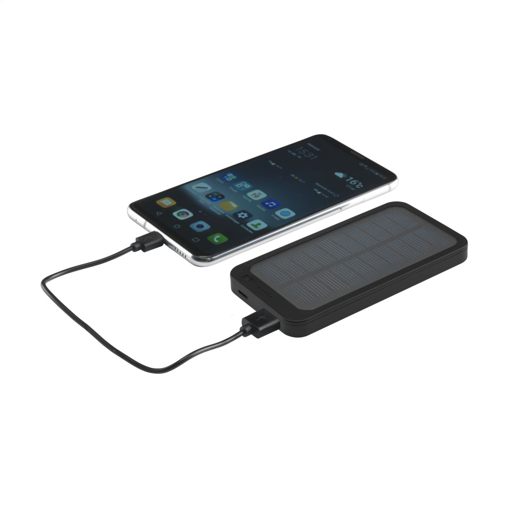Logo trade promotional gifts image of: Solar RCS Powerbank 4000 power charger