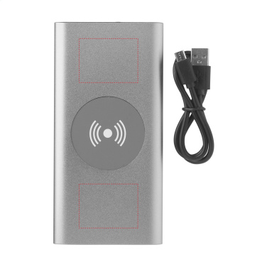 Logo trade promotional product photo of: Aluminium 8000 Wireless Powerbank wireless charger