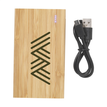 Logo trade advertising products image of: Bamboo 4000 Powerbank external charger