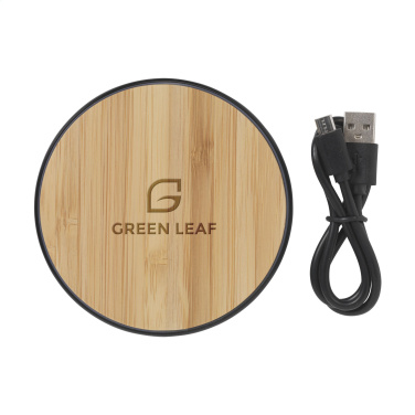Logotrade promotional items photo of: Bamboo 10W Wireless Charger wireless fast charger