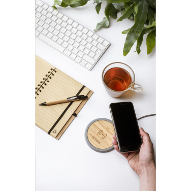 Logo trade promotional giveaway photo of: Lidos Stone ECO 10W Wireless Charger