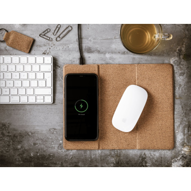 Logotrade promotional merchandise picture of: Cork Wireless Charging Mousepad