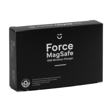 Logo trade promotional merchandise picture of: Force MagSafe 10W Recycled Wireless Charger