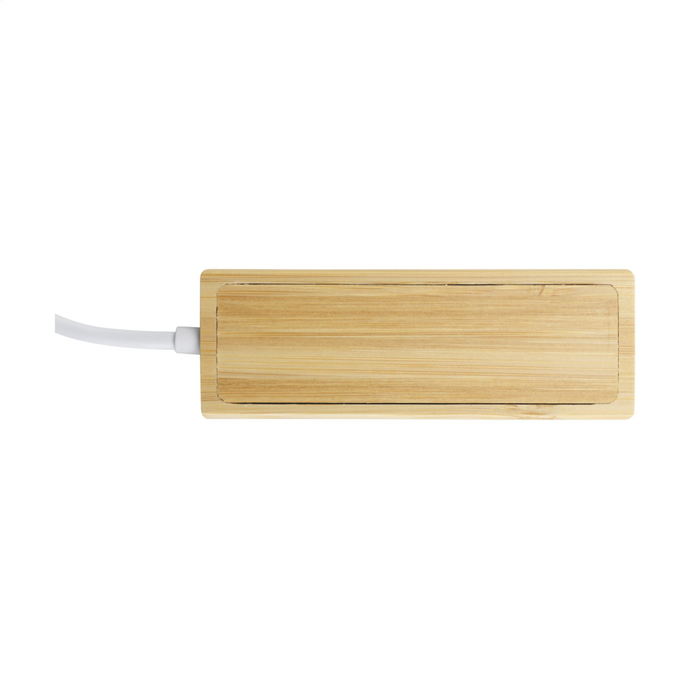 Logo trade advertising products picture of: Bamboo USB Hub