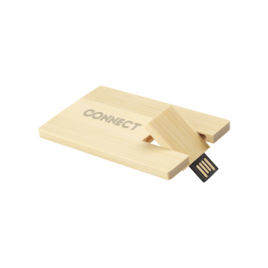 Logotrade business gifts photo of: CreditCard USB Bamboo 64 GB