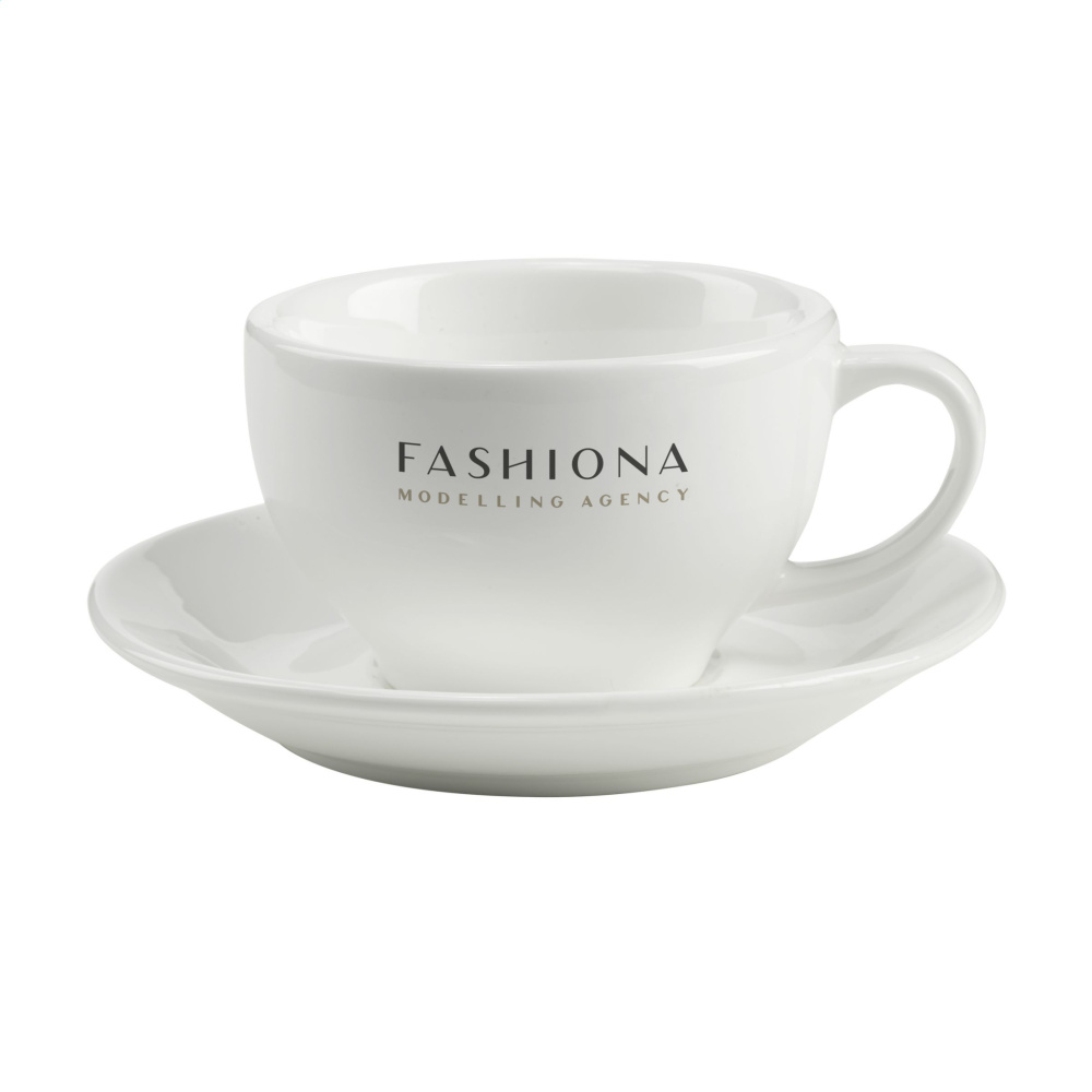 Logo trade business gift photo of: Sienna 210 ml cup and saucer