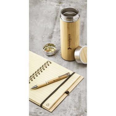 Logo trade promotional products picture of: Osaka 360 ml bamboo thermo bottle/thermo cup