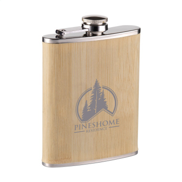 Logo trade promotional products picture of: Hipflask Bamboo 200 ml drinking bottle