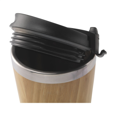 Logo trade promotional products image of: Tokyo 450 ml bamboo thermo cup