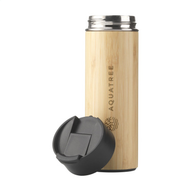 Logo trade corporate gifts picture of: Sakura 360 ml bamboo thermo bottle/thermo cup