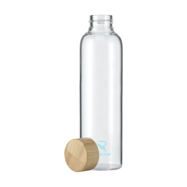Logo trade promotional gifts picture of: Senga Glass Bamboo 500 ml drinking bottle