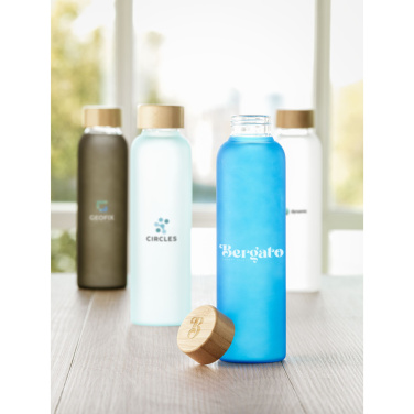 Logo trade promotional product photo of: Frosty Glass Bottle 550 ml drinking bottle