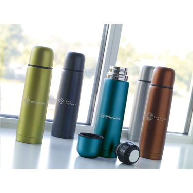 Logo trade promotional product photo of: Frosted Bottle RCS Recycled Steel 500 ml thermo bottle