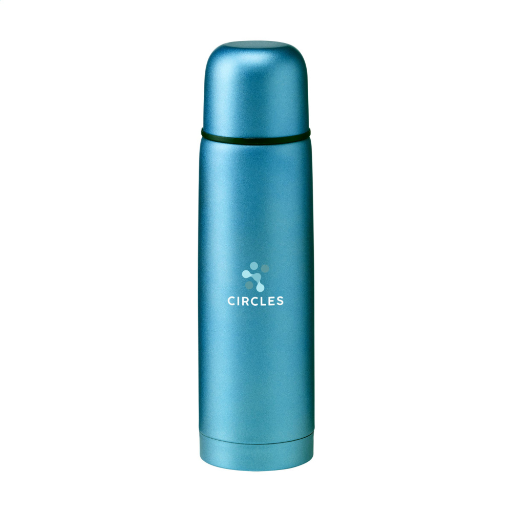 Logotrade promotional merchandise picture of: Frosted Bottle RCS Recycled Steel 500 ml thermo bottle
