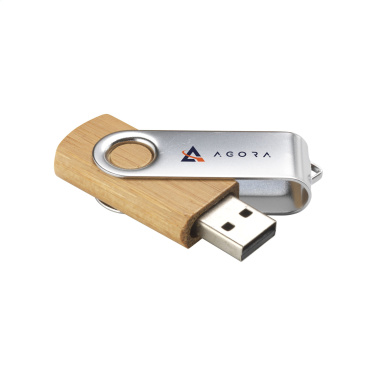 Logotrade promotional items photo of: USB Twist Bamboo 16 GB