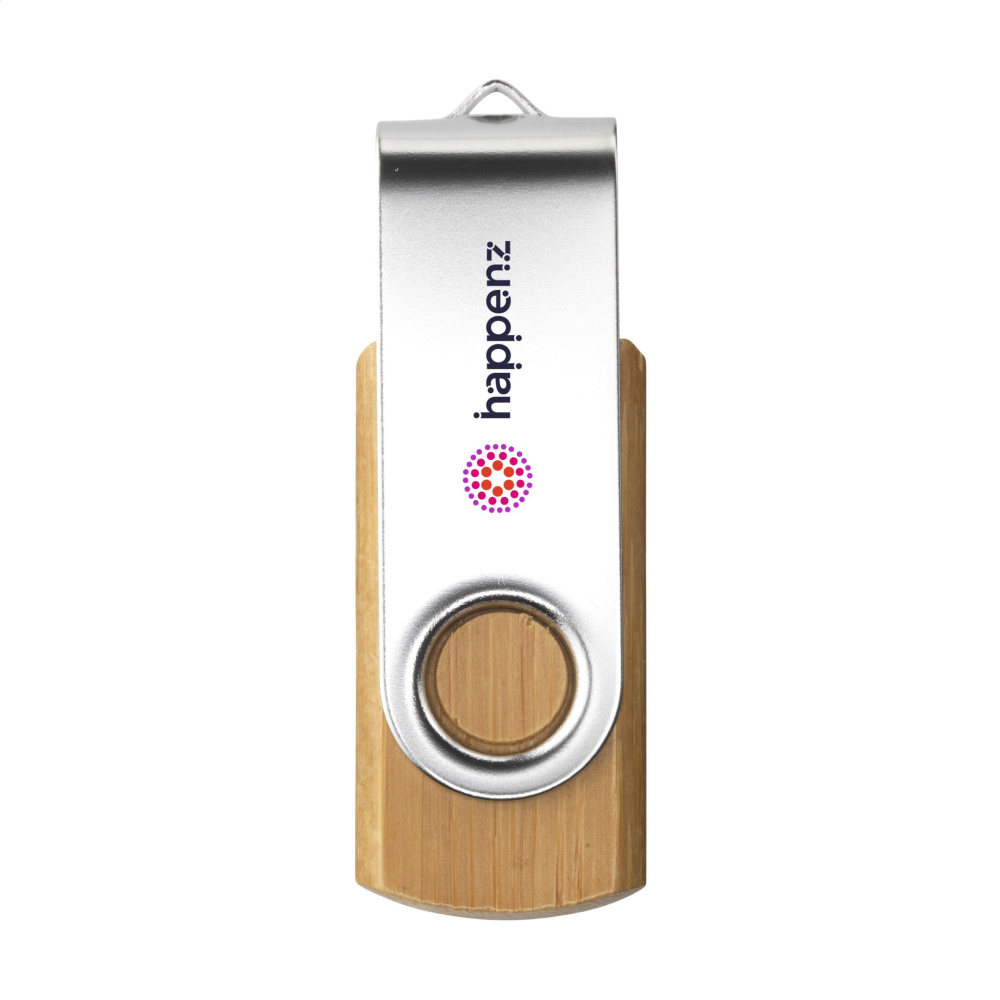 Logotrade corporate gifts photo of: USB Twist Bamboo 64 GB
