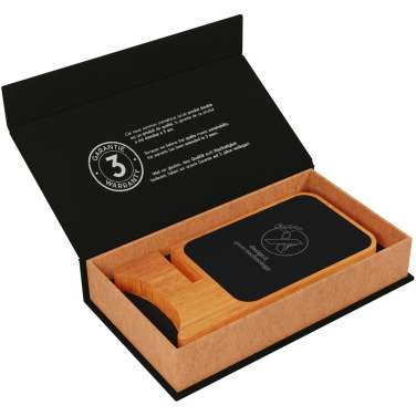 Logotrade promotional giveaway picture of: SCX.design W16 10W light-up wireless wooden stand