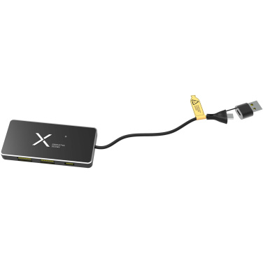 Logo trade corporate gift photo of: SCX.design H20 8-in-1 USB hub with dual input and 6-ports