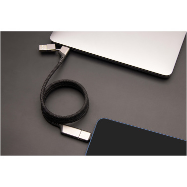 Logotrade corporate gift picture of: SCX.design C52 100W 4-in-1 rPET magnetic ultra fast charging cable 
