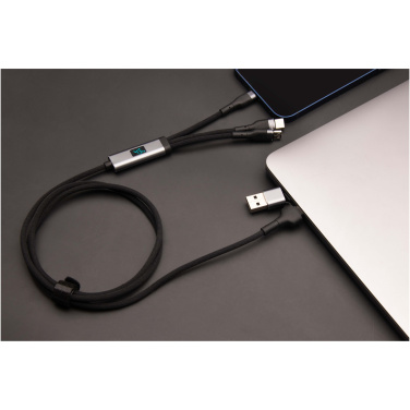 Logo trade promotional merchandise photo of: SCX.design C53 100W 5-in-1 rPET ultra fast charging cable