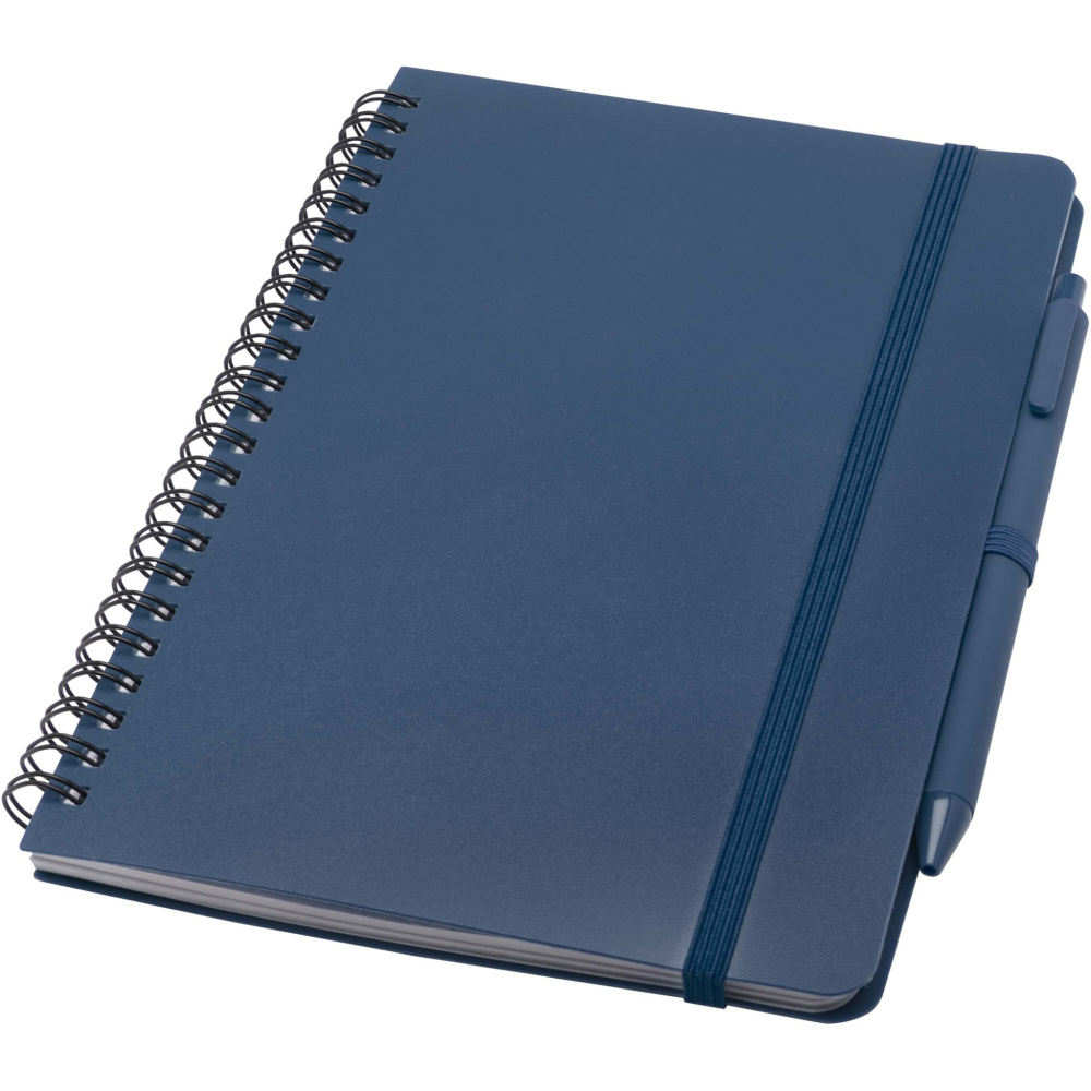 Logotrade promotional giveaway picture of: Thalaasa A5 ocean-bound hard cover notebook with ballpoint pen (black ink)