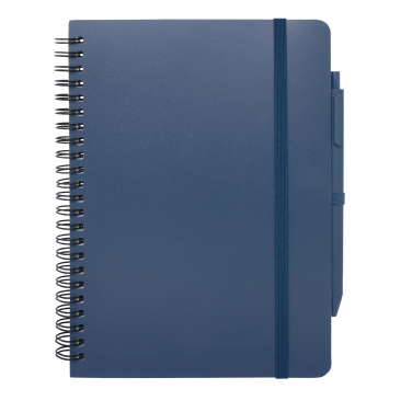 Logotrade advertising product picture of: Thalaasa A5 ocean-bound hard cover notebook with ballpoint pen (black ink)