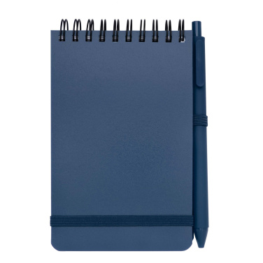 Logo trade promotional merchandise picture of: Thalaasa A6 hard cover ocean-bound notebook with ballpoint pen (black ink)