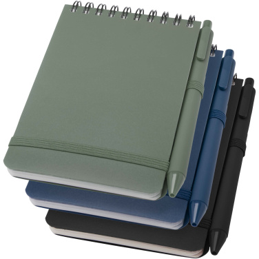 Logotrade corporate gift picture of: Thalaasa A6 hard cover ocean-bound notebook with ballpoint pen (black ink)