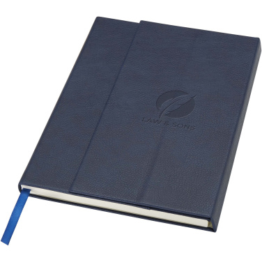 Logo trade advertising product photo of: Alejandra A5 recycled plastic hard cover notebook