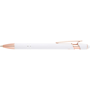 Logo trade business gift photo of: Nanna ballpoint pen with rose gold finish (blue ink)