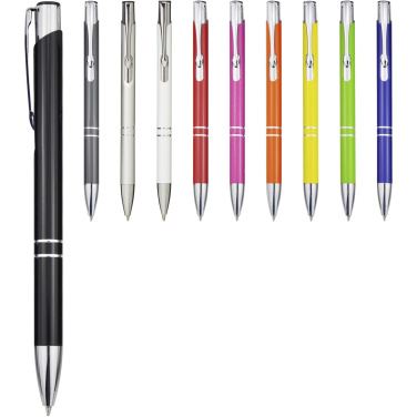 Logotrade promotional gift picture of: Moneta recycled aluminium ballpoint pen (blue ink)