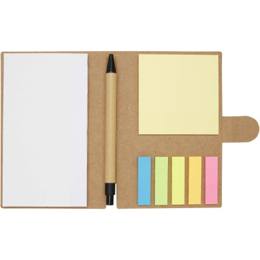 Logo trade promotional gifts image of: Swift sticky notes booklet with ballpoint pen (black ink)