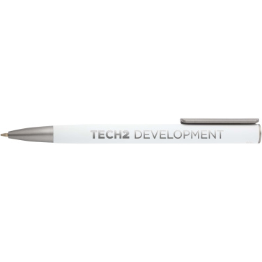 Logo trade promotional merchandise image of: Ziguur recycled aluminium ballpoint pen (black ink)