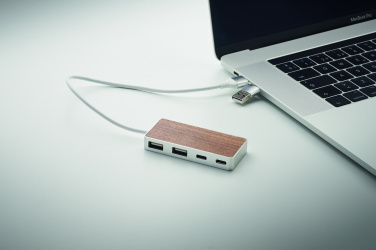 Logo trade promotional giveaways image of: USB hub 4 ports 27,5 cm