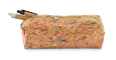 Logo trade promotional gift photo of: Coloured cork pencil case