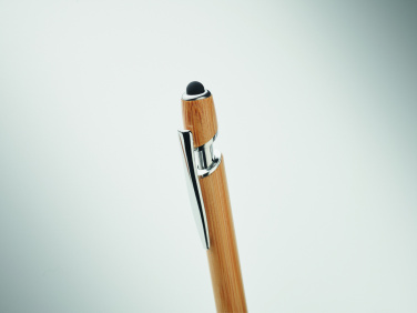 Logo trade promotional giveaways image of: Ball pen in bamboo