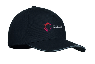 Logo trade business gift photo of: 5 panel LED cotton cap 220gr/m²