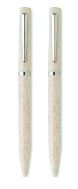 Logotrade promotional merchandise photo of: Wheat straw/ABS twist pen set