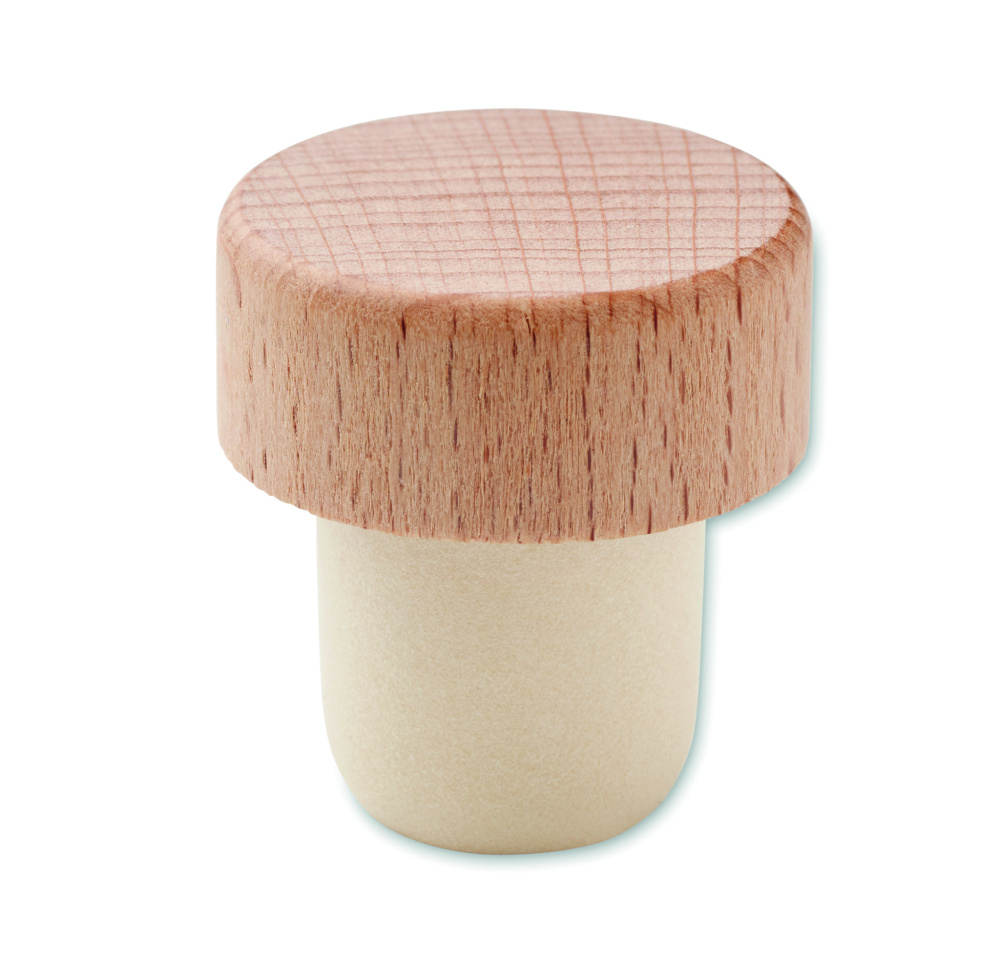 Logotrade promotional product image of: Beech wood bottle stopper