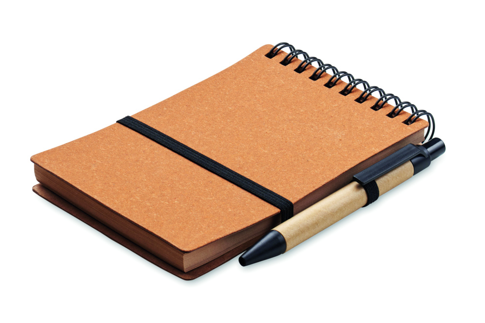Logo trade promotional merchandise photo of: Recycled notebook with ball pen