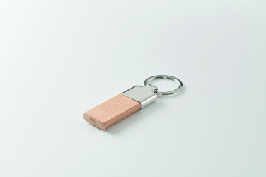 Logotrade advertising product picture of: Key ring with rubber wood