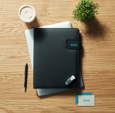 Logo trade promotional gift photo of: A4 folder and wireless charger