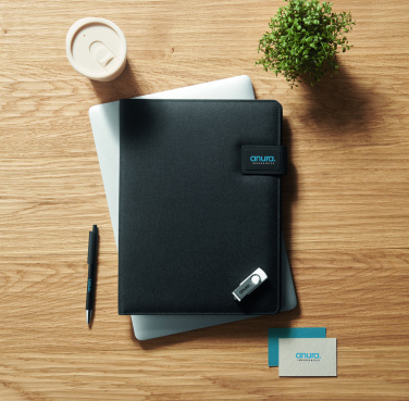 Logo trade promotional gift photo of: A4 folder and wireless charger