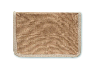 Logo trade advertising products picture of: Jute and canvas cooler bag 3L