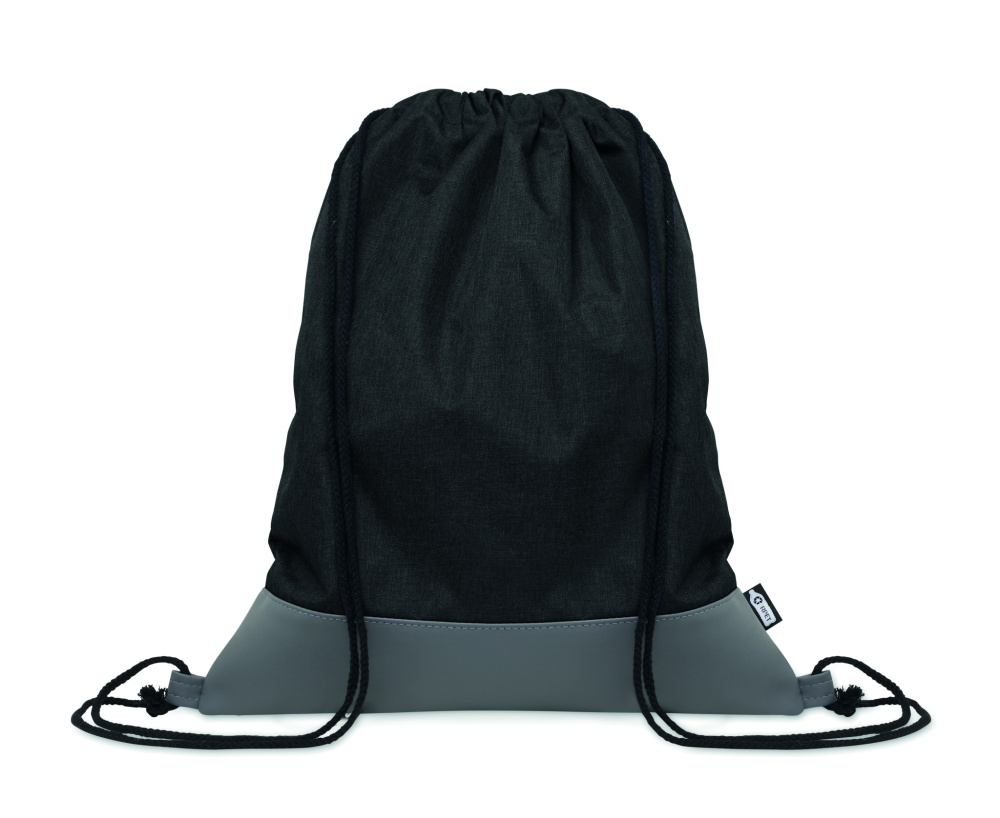 Logo trade promotional item photo of: RPET PU drawstring bag 2 tone