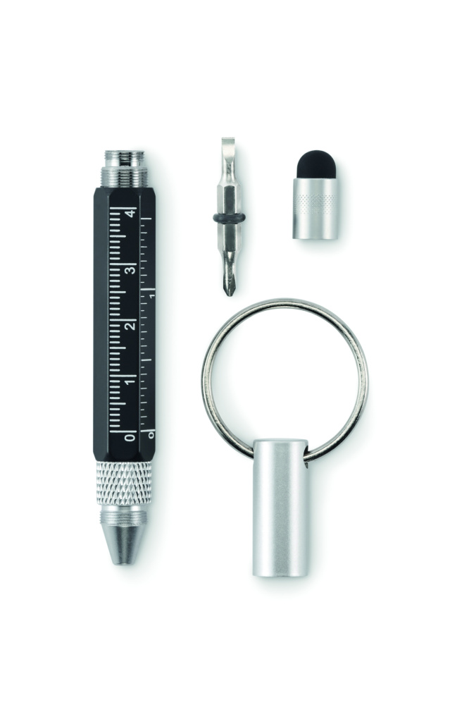 Logo trade promotional items image of: Key ring with twist action pen