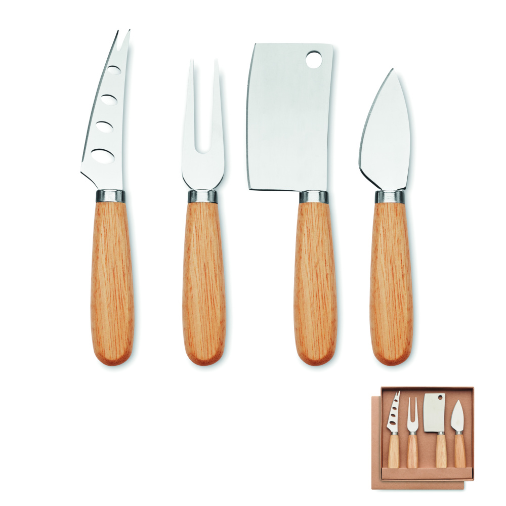 Logotrade advertising product picture of: Set of 4 cheese knives